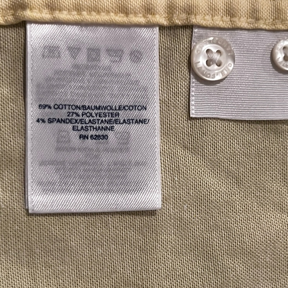 LANDS END Classic style men long sleeve yellow shirt/size XL - Picture 6 of 9